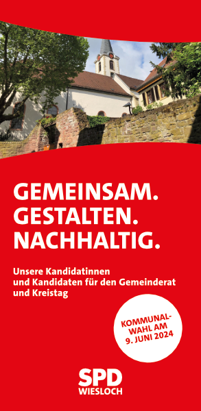 Kommunalwahlflyer der SPD Wiesloch 2024