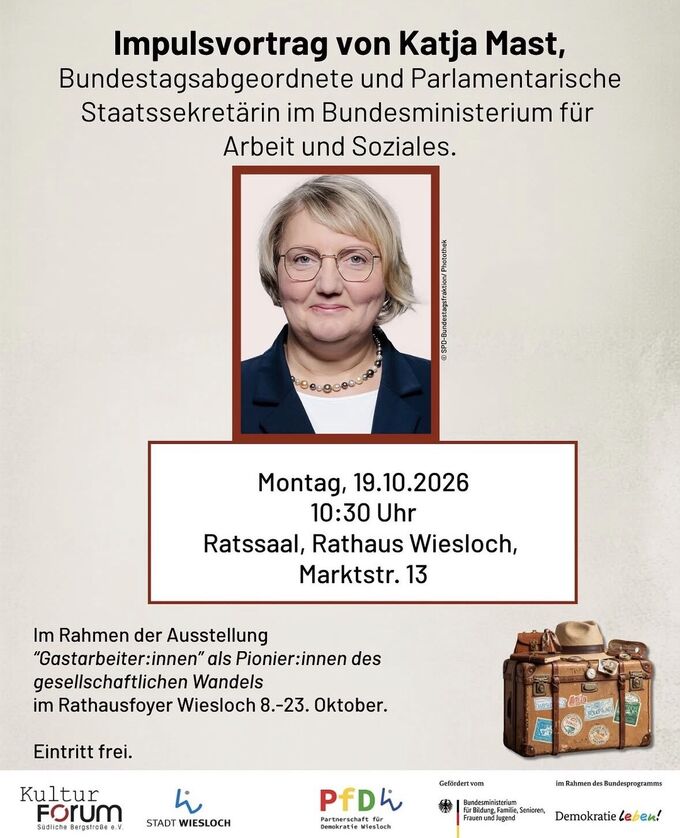 19.10. Katja Mast besucht Ausstellung in Wiesloch